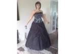 black sequined prom dress with underskirt. beautifull....