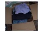 4 Large boxes of clothing - ideal for car boot sale....