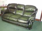 leather settee & one chair,  good quality,  leather settee...